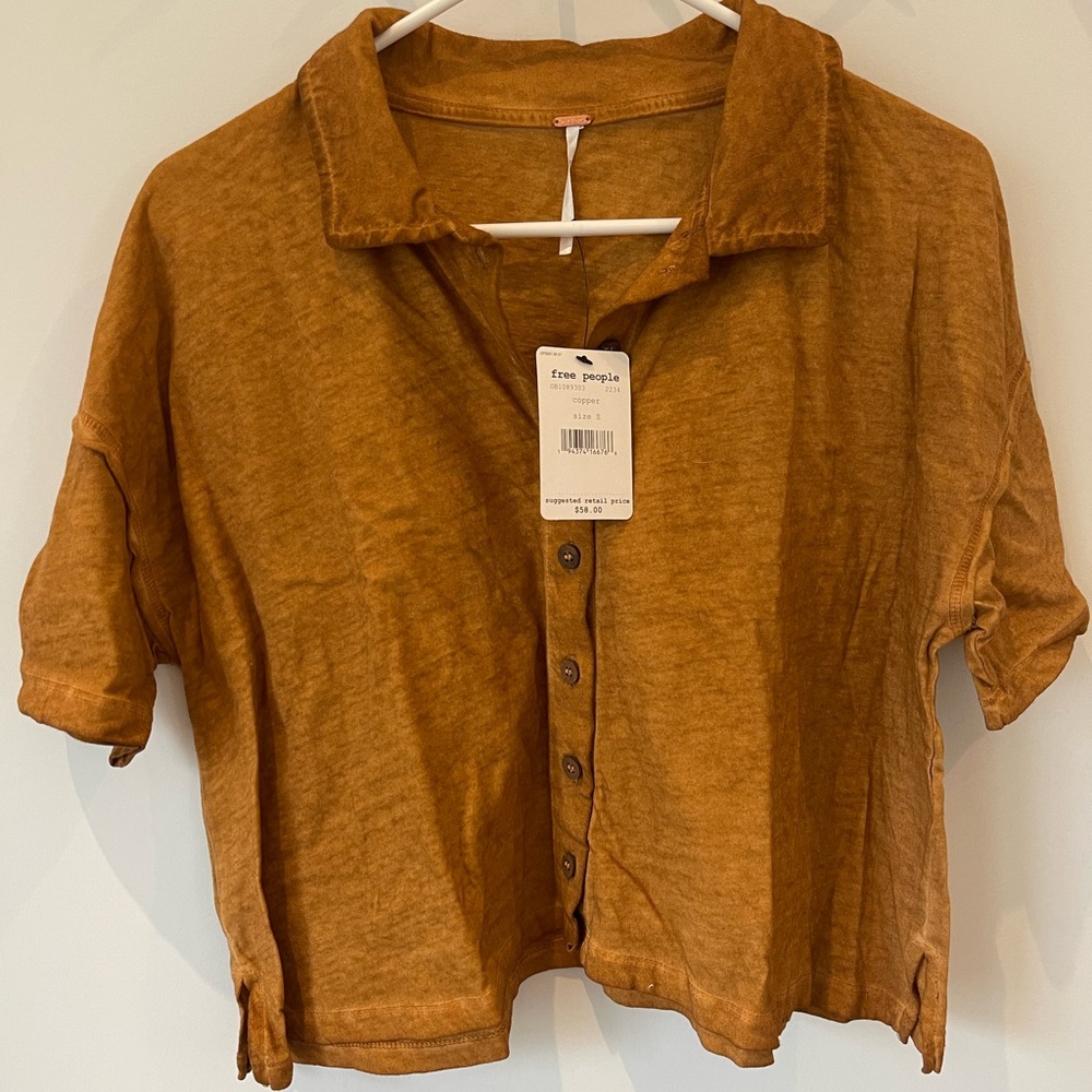 NTW Free People Cropped Shirt - size Small
